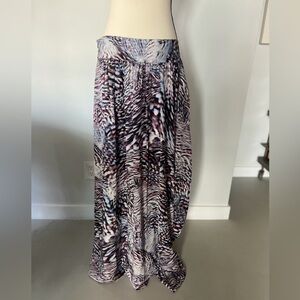 Escada Sport Purple Patterned Skirt | Size 38 | Flowy & Flattering - 100% silk